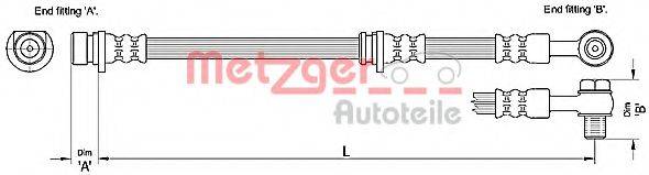 METZGER 4110177 Гальмівний шланг