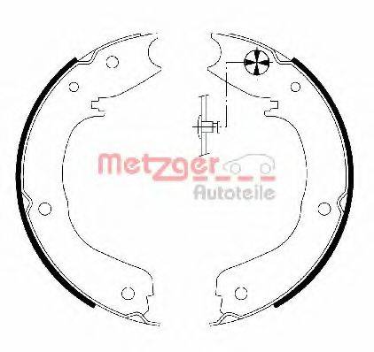 METZGER MG203 Комплект гальмівних колодок, стоянкова гальмівна система