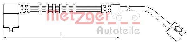 METZGER 4110685 Гальмівний шланг