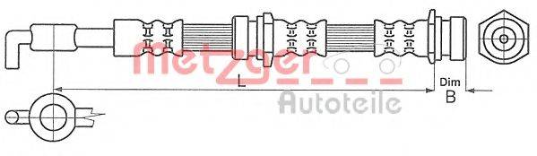 METZGER 4114062 Гальмівний шланг