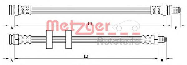 METZGER 4110995 Гальмівний шланг