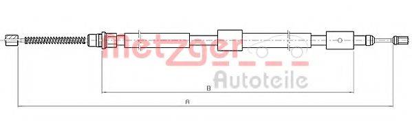 METZGER 104566 Трос, стоянкова гальмівна система