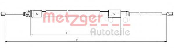 METZGER 104716 Трос, стоянкова гальмівна система
