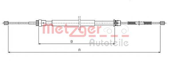 METZGER 106541 Трос, стоянкова гальмівна система