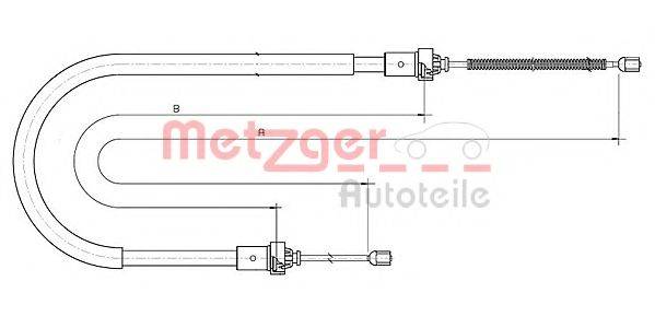 METZGER 106890 Трос, стоянкова гальмівна система