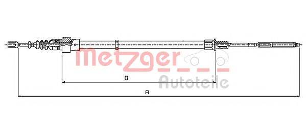 METZGER 107137 Трос, стоянкова гальмівна система