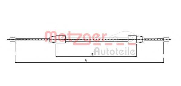 METZGER 109322 Трос, стоянкова гальмівна система