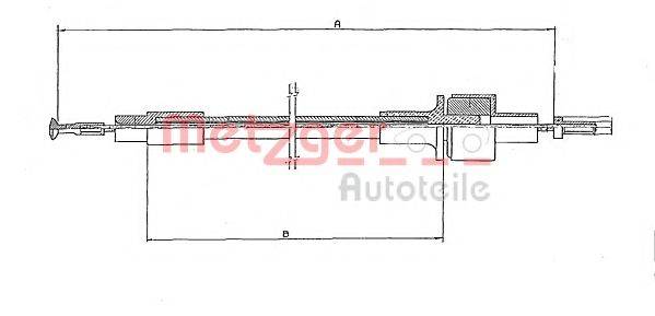 METZGER 112431 Трос, управління зчепленням