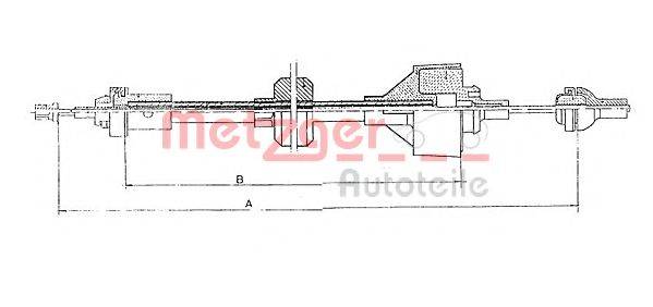 METZGER 11287 Трос, управління зчепленням