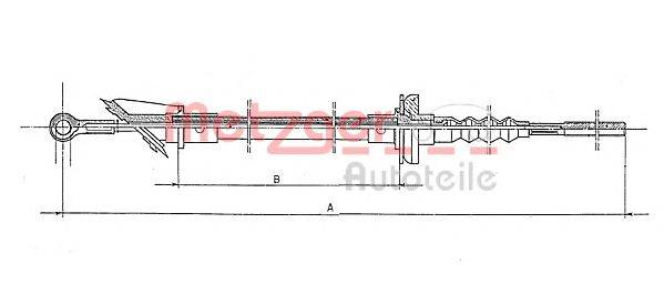 METZGER 11721 Трос, управління зчепленням