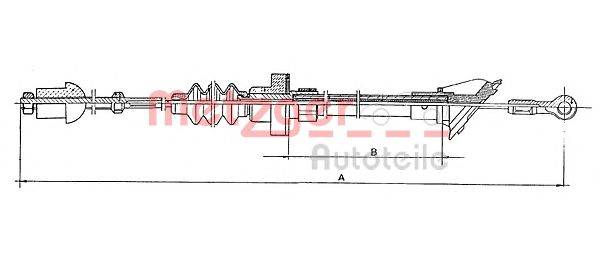 METZGER 12202E Трос, управління зчепленням