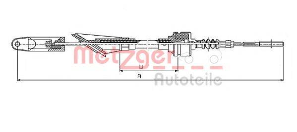 METZGER 125232 Трос, управління зчепленням