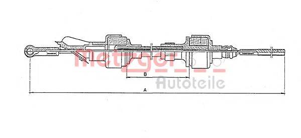 METZGER 15208E Трос, управління зчепленням