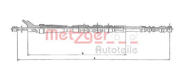 METZGER 171442 Трос, стоянкова гальмівна система