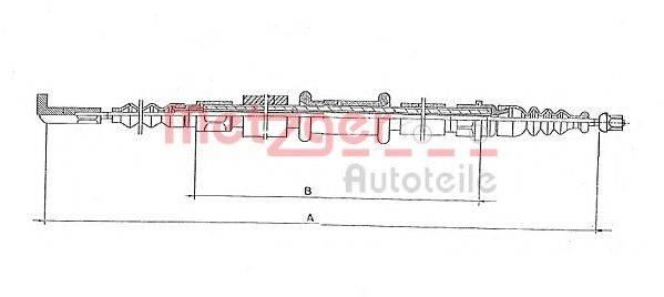 METZGER 25125 Трос, стоянкова гальмівна система