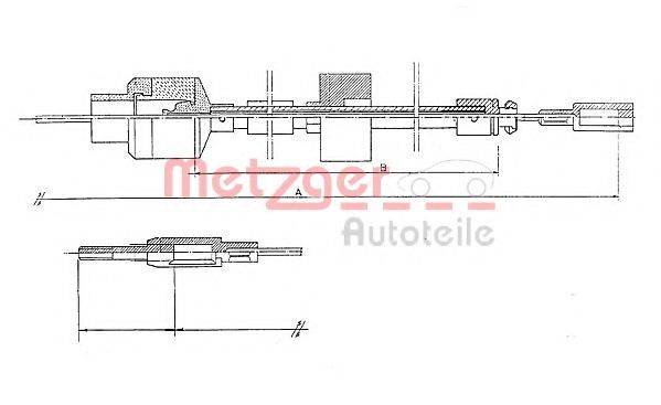 METZGER 11224 Трос, управління зчепленням