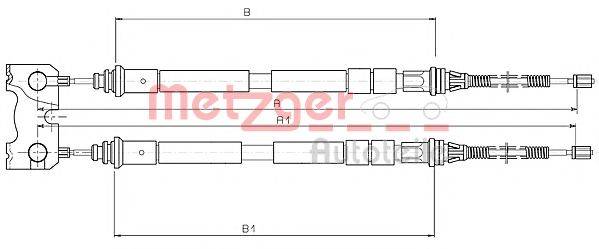 METZGER 105414 Трос, стоянкова гальмівна система