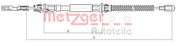 METZGER 105972 Трос, стоянкова гальмівна система