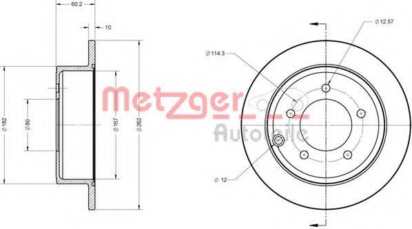 METZGER 6110122 гальмівний диск