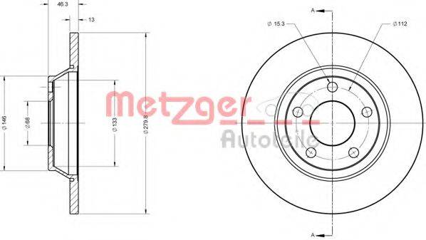 METZGER 6110242 гальмівний диск