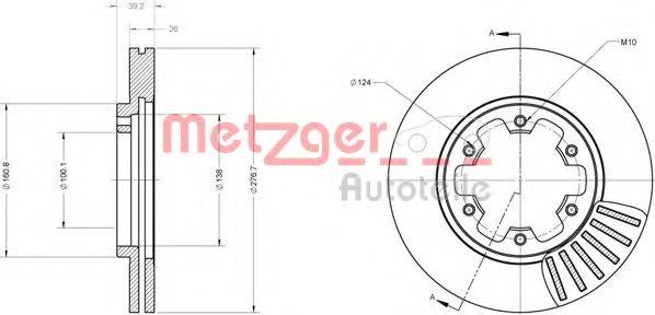 METZGER 6110357 гальмівний диск