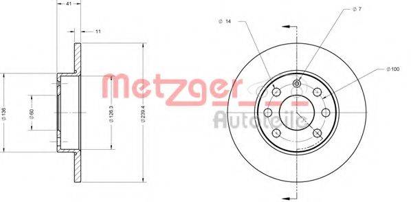 METZGER 6110450 гальмівний диск