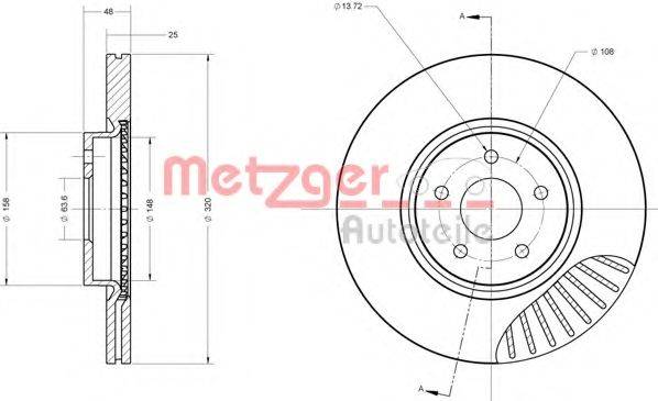 METZGER 6110503 гальмівний диск