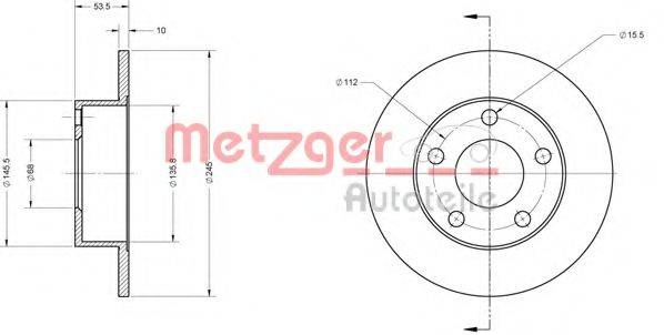 METZGER 6110532 гальмівний диск