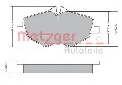 METZGER 1170087 Комплект гальмівних колодок, дискове гальмо