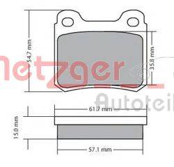 METZGER 1170112 Комплект гальмівних колодок, дискове гальмо
