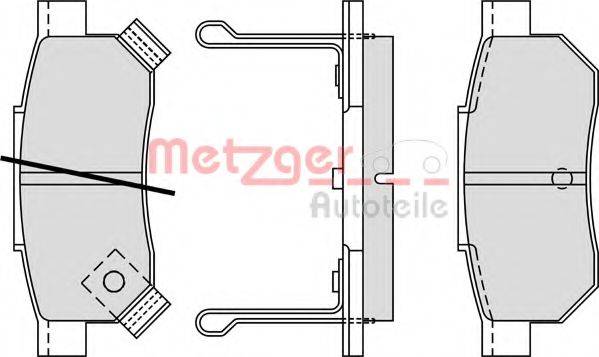 METZGER 1170251 Комплект гальмівних колодок, дискове гальмо