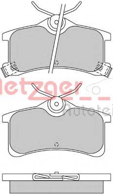 METZGER 1170463 Комплект гальмівних колодок, дискове гальмо