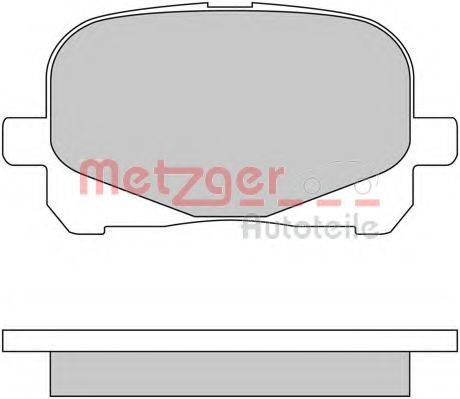 METZGER 1170495 Комплект гальмівних колодок, дискове гальмо