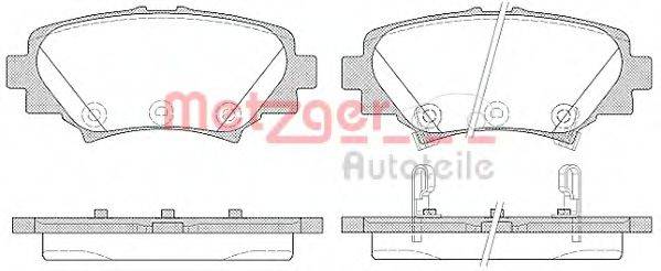 METZGER 1170801 Комплект гальмівних колодок, дискове гальмо