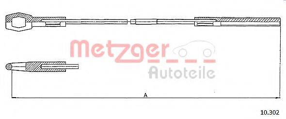 METZGER 10302 Трос, управління зчепленням