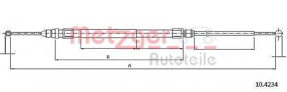 METZGER 104234 Трос, стоянкова гальмівна система