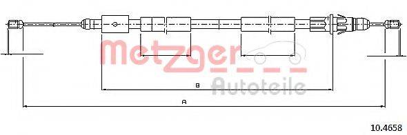 METZGER 104658 Трос, стоянкова гальмівна система