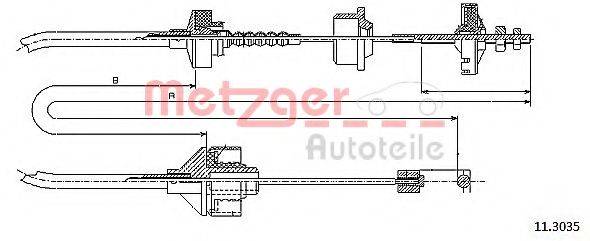 METZGER 113035 Трос, управління зчепленням