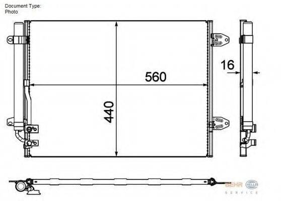 MAGNETI MARELLI 350203697000 Конденсатор, кондиціонер