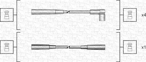 MAGNETI MARELLI 941318111124 Комплект дротів запалювання