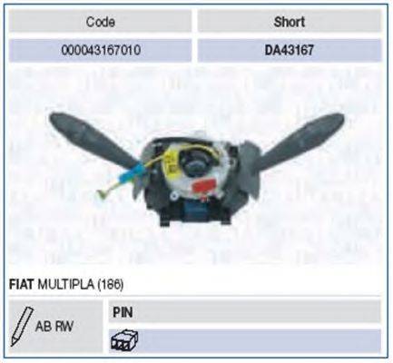 MAGNETI MARELLI 000043167010 Вимикач на колонці кермового керування