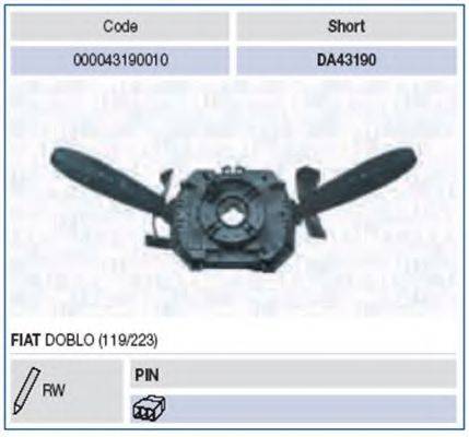 MAGNETI MARELLI 000043190010 Вимикач на колонці кермового керування