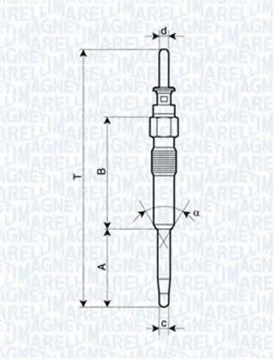 MAGNETI MARELLI 062900039304 Свічка розжарювання