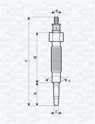 MAGNETI MARELLI 062900019304 Свічка розжарювання