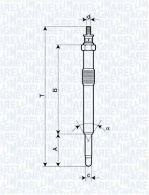 MAGNETI MARELLI 062900049304 Свічка розжарювання