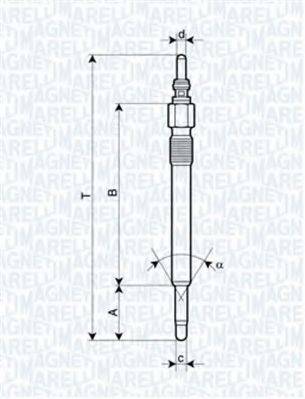 MAGNETI MARELLI 062900057304 Свічка розжарювання