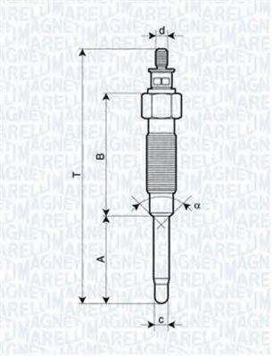 MAGNETI MARELLI 062900069304 Свічка розжарювання