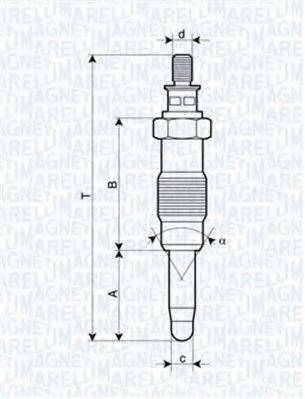 MAGNETI MARELLI 062583003304 Свічка розжарювання