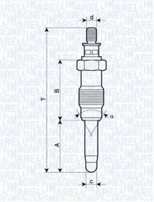 MAGNETI MARELLI 062587001304 Свічка розжарювання