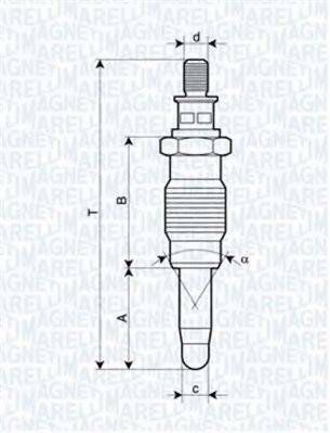 MAGNETI MARELLI 062900005304 Свічка розжарювання